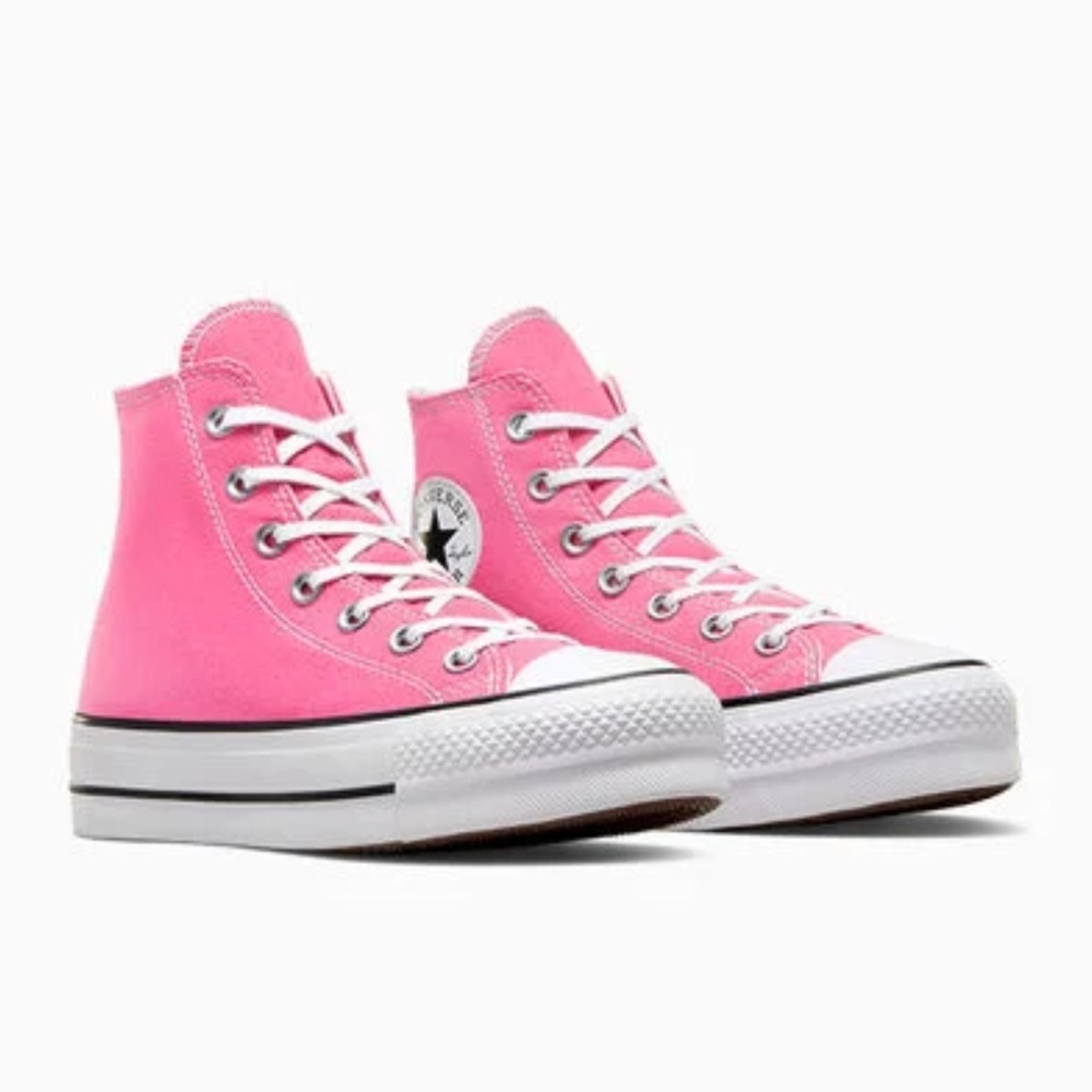 Size 8 - Converse Chuck Taylor All Star Lift Platform High Top Cerise Pink New